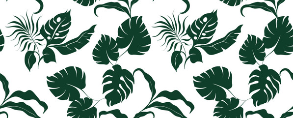 Seamless leaves pattern. Abstract pattern design