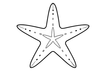 starfish line art silhouette vector illustration