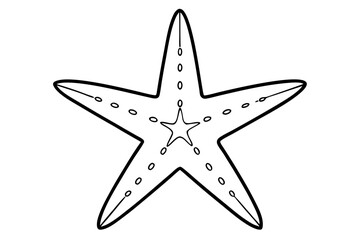 Fototapeta premium starfish line art silhouette vector illustration