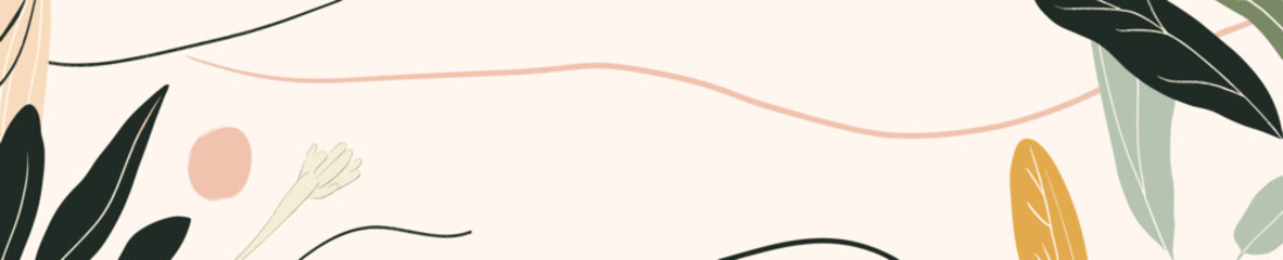 Abstract floral design with soft earthy tones