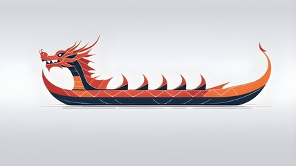 An illusory dragon boat at the Chinese Duanwu Festival