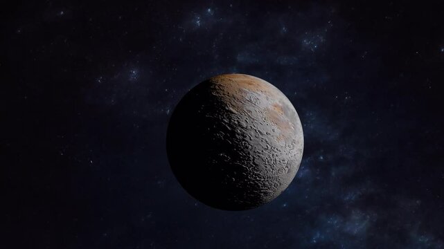 Animation depicting the planet  moving in space