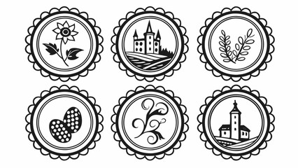 Obraz premium Blank Vintage Badge and Label Vector Set 