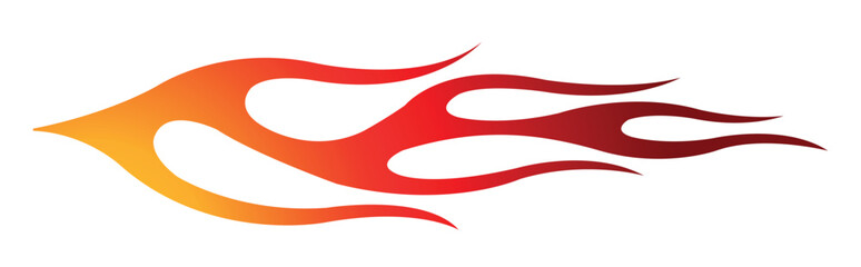Tribal fire flame race car body side vinyl sticker vector eps art image file. Burning tires and flames sport car decal. Side speed decoration for cars, auto, truck, boat, suv, motorcycle.