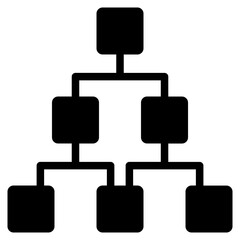 Hierarchical Structure Glyph Icon