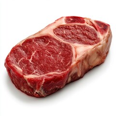 Fototapeta premium Raw Beef Steak on White Background