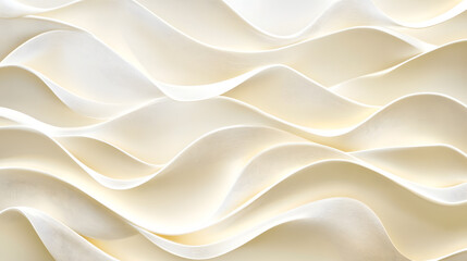 Obraz premium Soft, flowing waves of cream colored fabric create serene and elegant pattern, with gentle curves and subtle shadows enhancing texture