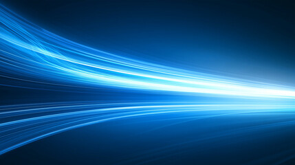 Fototapeta premium Abstract Blue Background with Glowing Streaks of Light and Motion.