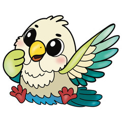 Quaker Parrot Animal clipart A-Z color 