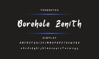 Hand drawn calligraphic vector monoline font. Distress signature letters. Modern script calligraphy type. ABC typography latin signature alphabet.