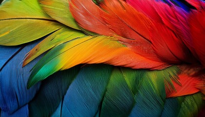 Obraz premium Beautiful colorful feather bird texture background
