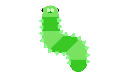 かわいい青虫のイラスト