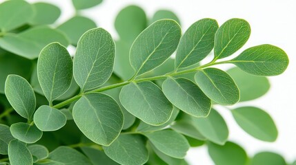 Close-up of fresh green leaves