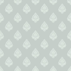 Elegant light green Damask Pattern with Classic Ornamental Floral.  Vector design for Luxury Backgrounds, Textiles, Wallpapers, Invitations, Wedding Designs, and Decorative Art Projects.
