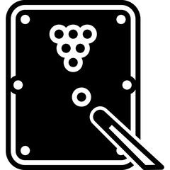 Billiard glyph icon