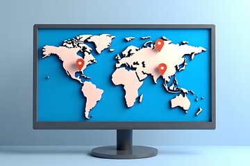 Mapping global locations on computer screen for business analysis and strategy planning
