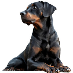 Obraz premium black dog isolated on white