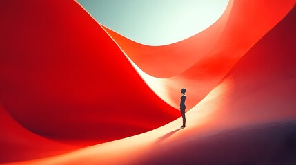 The Vibrant Illustration of a Tiny Person Exemplifying Future Vision and Intuitive Decision-Making