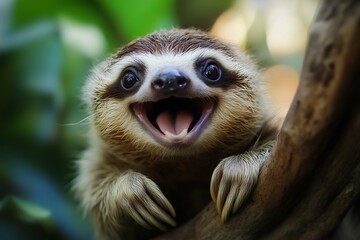 Naklejka premium close up of a lemur