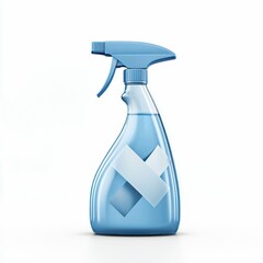 Blue Spray Bottle with X