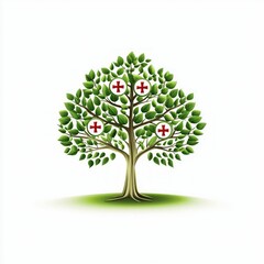Fototapeta premium Healthcare Tree Symbol