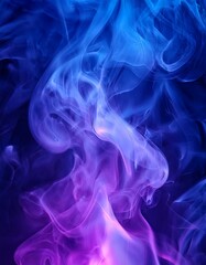 Obraz premium Blue and Purple Ethereal Flame Texture