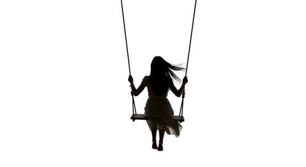 Carefree Moments: A Girl on a Swing