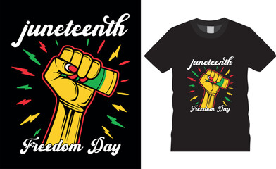 Juneteenth Black History Month Freedom Day typography vector t shirt design