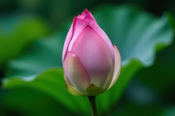 Fototapeta premium Embracing Beauty: The Unfolding Journey of a Lotus Bloom