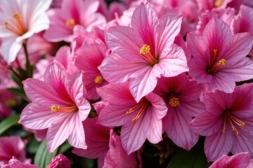 Fototapeta premium Exploding Azalea Blossoms: A Gorgeous Garden Display