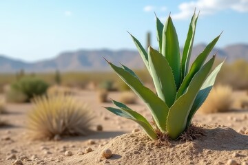 Yucca Plant in Desert Landscape
