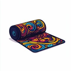 Patterned Yoga Mat Roll