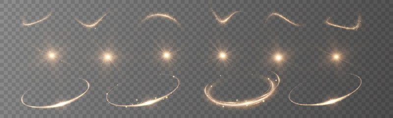 Neon swirl yellow. Golden line curve light effect. Abstract ring background with glowing swirling background. Energy flow tunnel. Glowing spiral. © kulinskaia