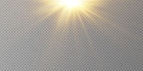Obraz premium Vector transparent sunlight with special lens flare effect