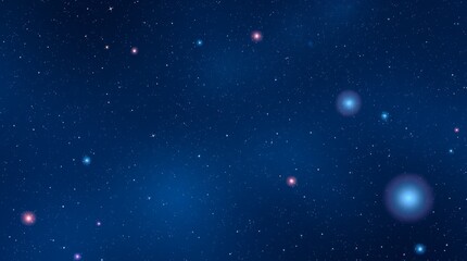 Naklejka premium A dark blue universe with starry light and cosmic dust.