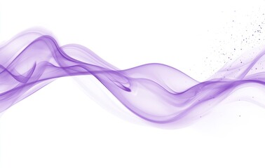 Flowing Purple Wave Abstract Illustration on White Background for Modern Design