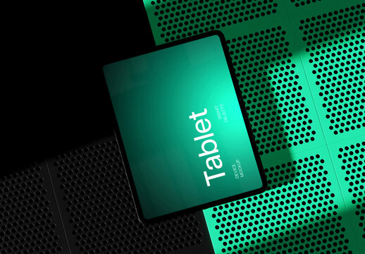 Lying Tablet Mockup