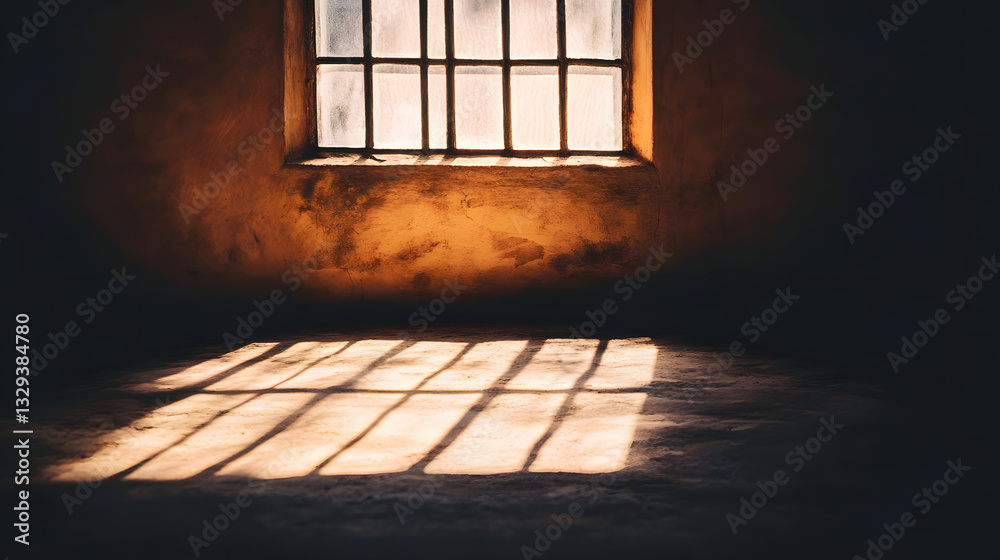 Poster captivating window with soft light streaming through it creating a dramatic artistic rendering of gr