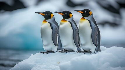 Fototapeta premium Penguins on Snow 