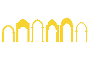 Islamic Gate Arch Icon Set