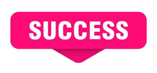 success sticker. success sign on transparent background