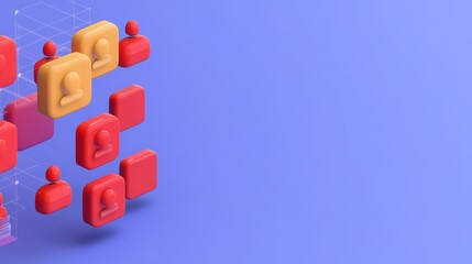 Naklejka premium Social VR platform enabling online interactions redefining digital communication