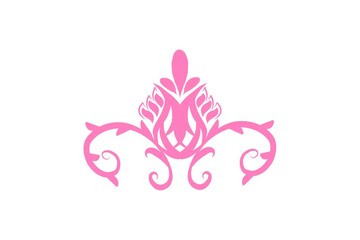 Fototapeta premium Luxury floral logo, suitable for cosmetic, spa, beauty salon, decorative ornament, jewelry, hotel, flower shop, wedding and boutique logo vector. Abstract floral logo design