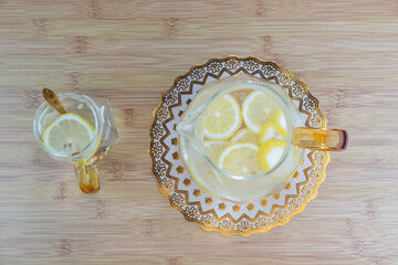 Lemonade in a transparent glass