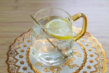 Lemonade in a transparent glass