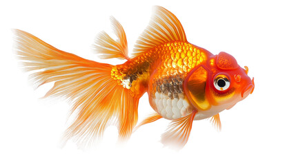 Fototapeta premium goldfish isolated on transparent background