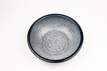 Ceramic soup bowl tableware on white background