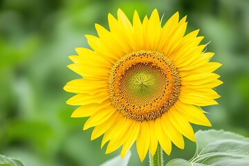 Obraz premium Close-up of a Vibrant Yellow Sunflower Blooming in the Field