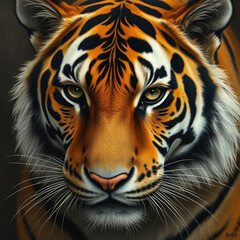 Fototapeta premium white tiger head