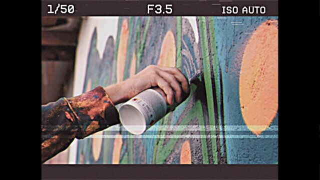 VHS Old School Cam Recording Grunge Glitch Overlay